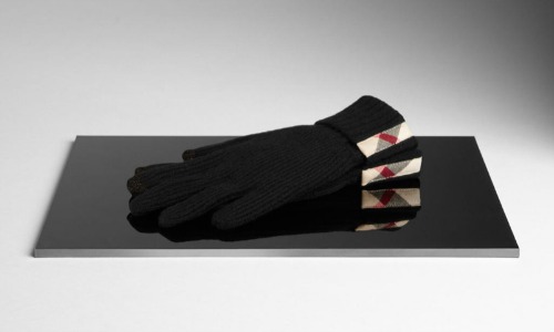 burberry leather touchscreen gloves